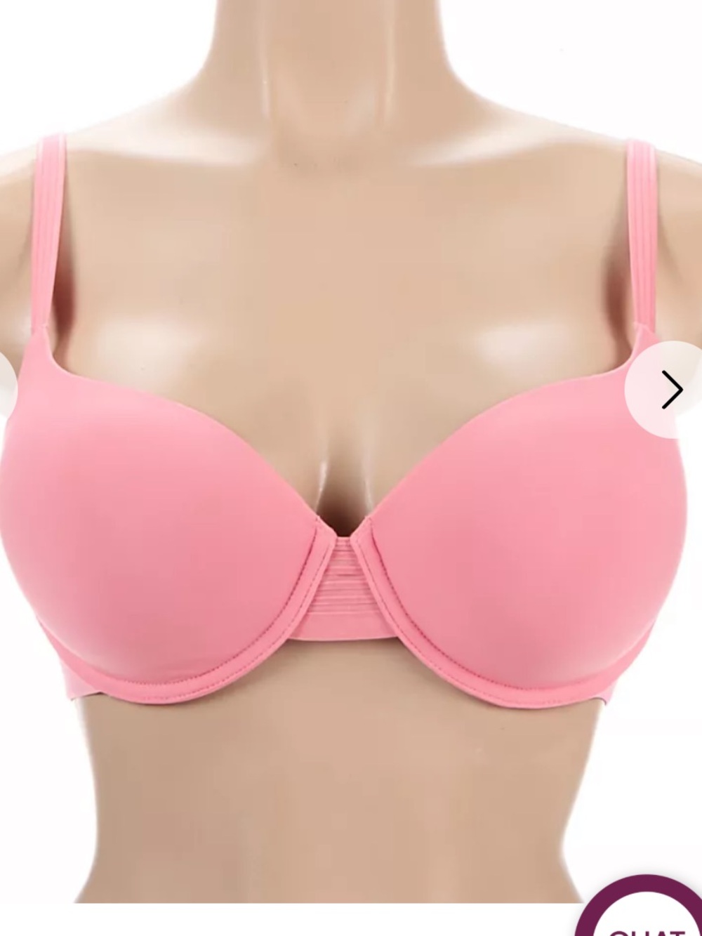NWT le mystere blossom pink minimizer bra lightly padded / underwire sz 38 DD